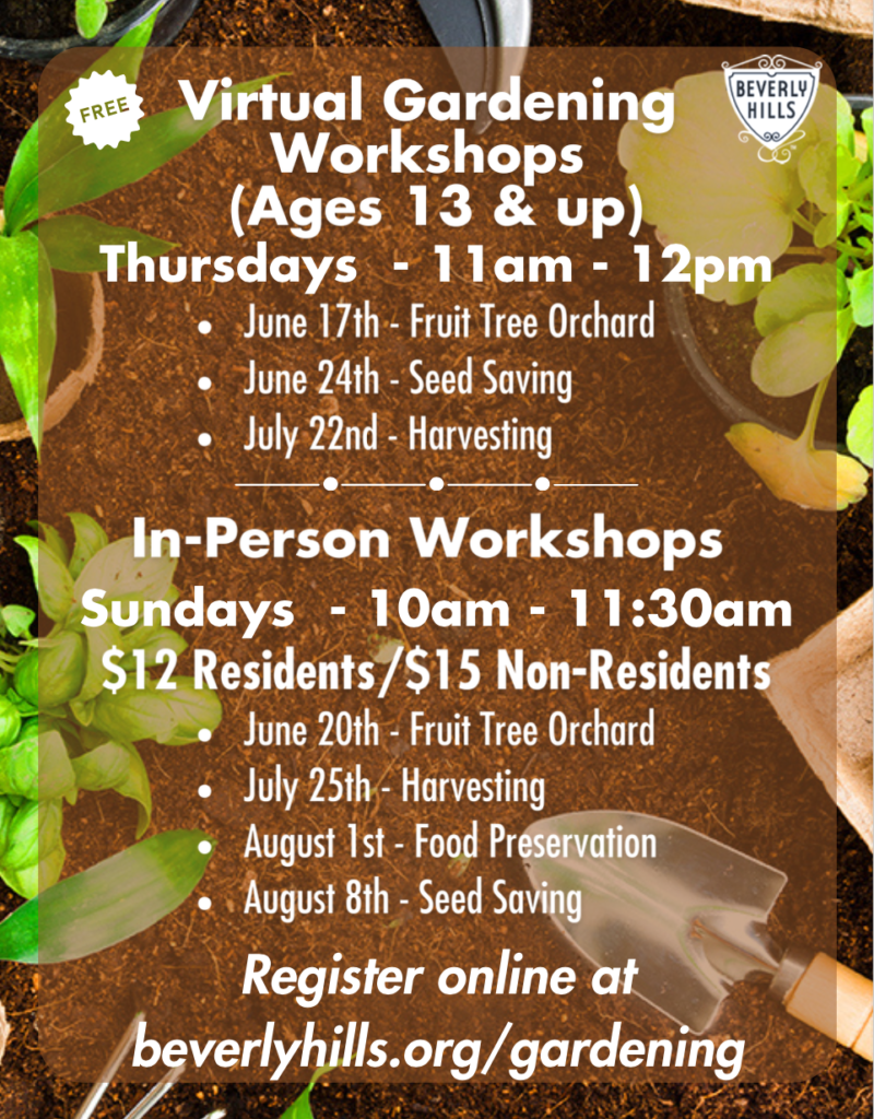 Free gardening workshops